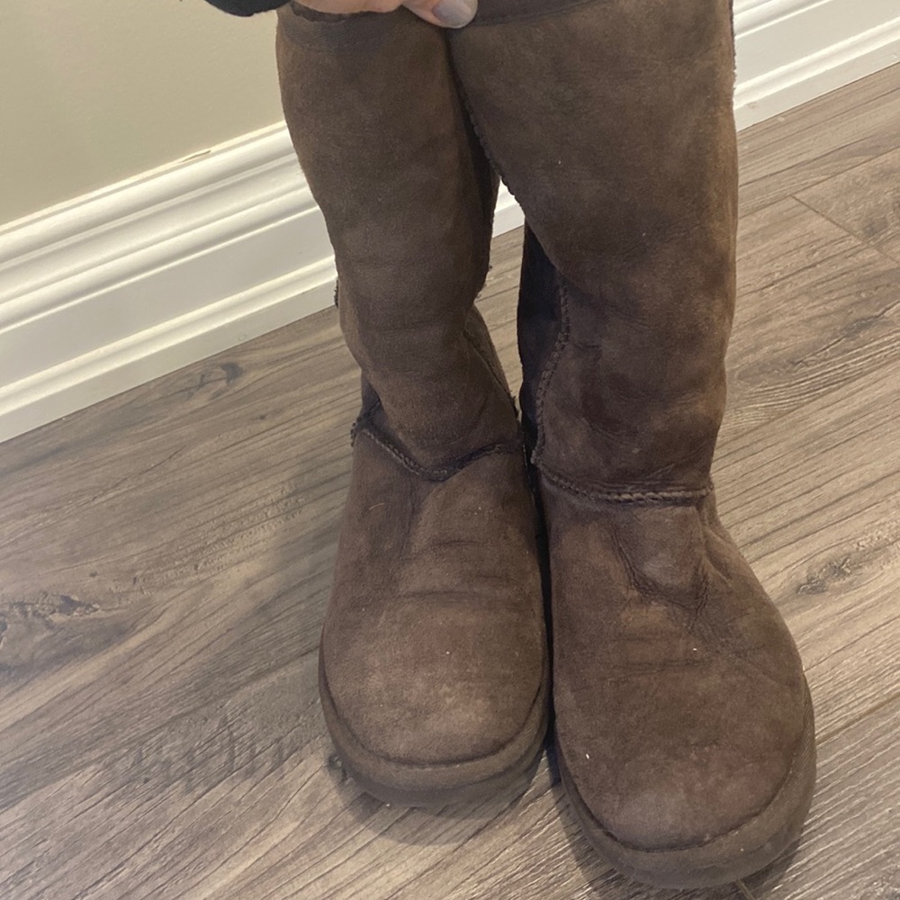 Classic tall brown suede UGG boots